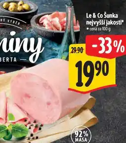 Albert Le & Co Šunka nejvyšší jakosti nabídka