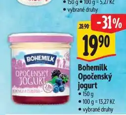 Albert Bohemilk Opočenský jogurt nabídka