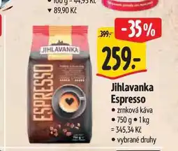 Albert Jihlavanka Espresso zrnková káva nabídka