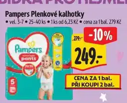 Albert Pampers Plenkové kalhotky vel. 3-7 25-40 ks nabídka