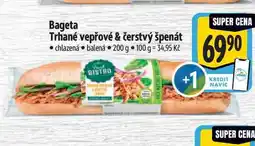 Albert Bageta Trhané vepřové & čerstvý špenát nabídka