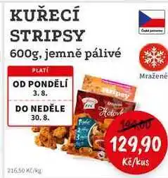 RABBIT řeznictví KUŘECÍ STRIPSY 600g, jemně pálivé nabídka