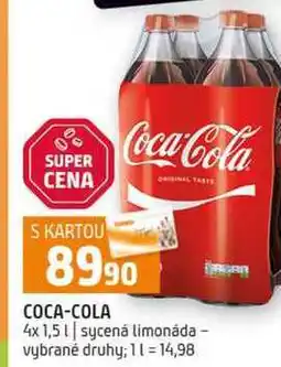 Terno COCA-COLA 4x 1,5l sycená limonáda vybrané druhy nabídka