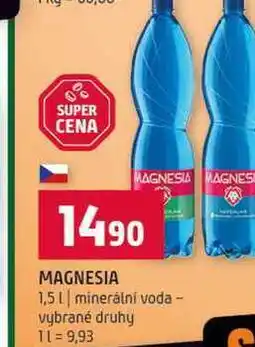 Terno MAGNESIA 1,5l minerální voda vybrané druhy nabídka