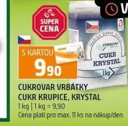 Terno CUKROVAR VRBÁTKY CUKR KRUPICE, KRYSTAL nabídka