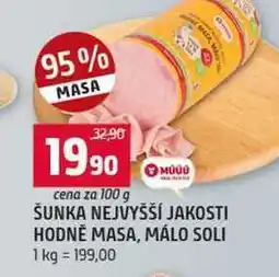 Terno ŠUNKA NEJVYŠŠÍ JAKOSTI HODNĚ MASA, MÁLO SOLI nabídka