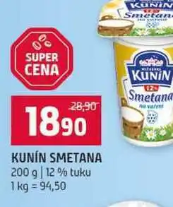 Terno KUNIN SMETANA 200 g 12% tuku nabídka