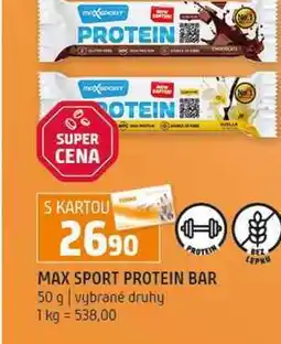 Terno MAX SPORT PROTEIN BAR 50 g vybrané druhy nabídka
