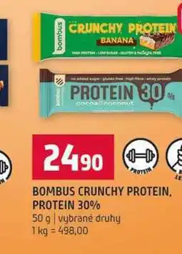 Terno BOMBUS CRUNCHY PROTEIN, PROTEIN 30% 50 g vybrané druhy nabídka