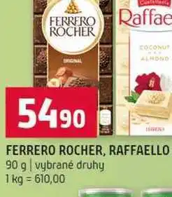 Terno FERRERO ROCHER, RAFFAELLO 90 g vybrané druhy nabídka