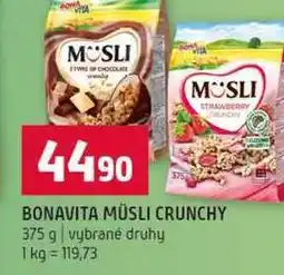 Terno BONAVITA MÜSLI CRUNCHY 375 g vybrané druhy nabídka