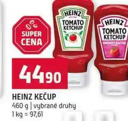 Terno HEINZ KEČUP 460 g vybrané druhy nabídka