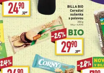Billa Billa bio cereální sušenka s polevou nabídka