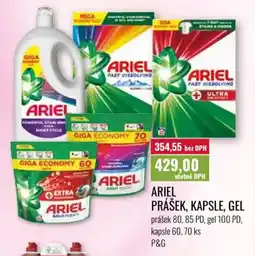 Ratio Ariel prášek, kapsle, gel nabídka