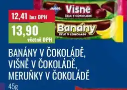 Ratio Banány v čokoládě, višně v čokoládě, meruňky v čokoládě nabídka