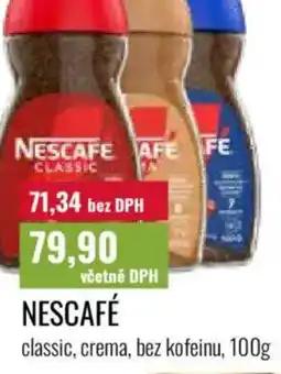 Ratio Nescafé classic, crema, bez kofeinu nabídka