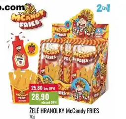 Ratio Želé hranolky mccandy fries nabídka