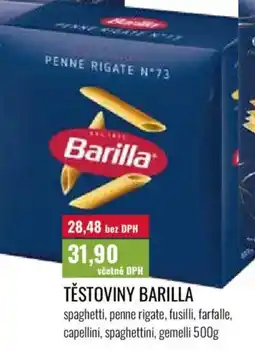 Ratio Těstoviny barilla nabídka