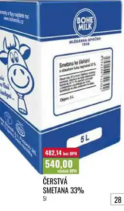 Ratio Čerstvá smetana 33% nabídka