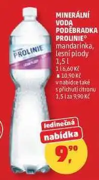 Penny Market MINERÁLNÍ VODA PODĚBRADKA PROLINIE nabídka