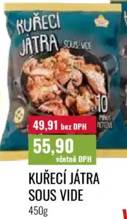 Ratio Kuřecí játra sous vide nabídka