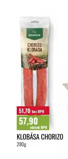Ratio Klobása chorizo nabídka