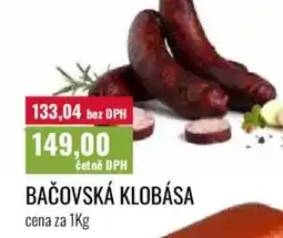 Ratio Bačovská klobása nabídka