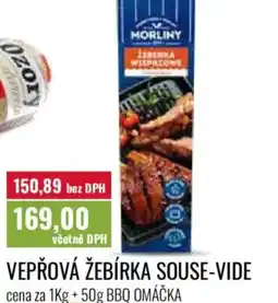 Ratio Vepřová žebírka souse-vide nabídka