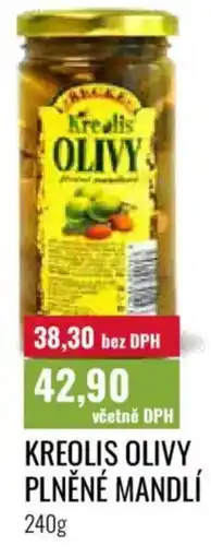 Ratio Kreolis olivy plněné mandlí nabídka