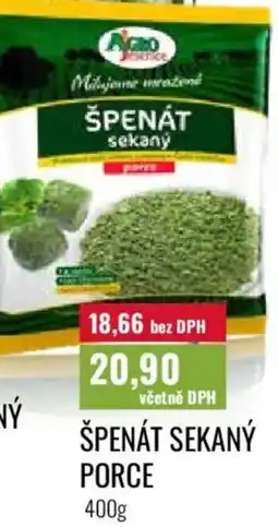 Ratio Špenát sekaný porce nabídka