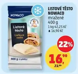 Penny Market LISTOVÉ TĚSTO NOWACO nabídka