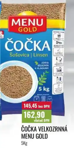 Ratio Čočka velkozrnná menu gold nabídka