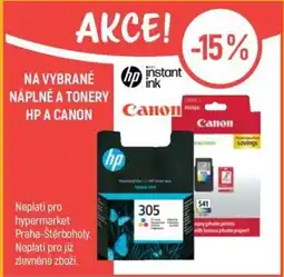 Globus Na vybrané náplně a tonery HP a Canon nabídka