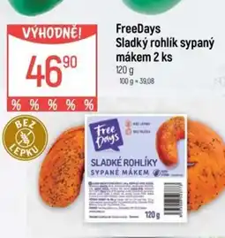 Globus FreeDays Sladký rohlík sypaný mákem 2 ks nabídka