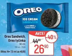 Globus Oreo Sandwich, Oreo tyčinka nabídka