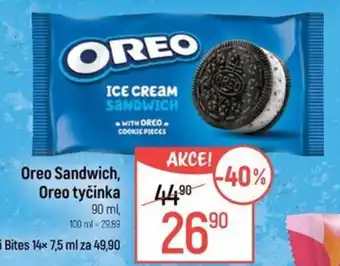 Globus Oreo Sandwich, Oreo tyčinka nabídka