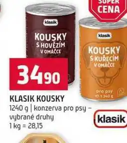 Terno KLASIK 1240 g konzerva pro psy vybrané druhy nabídka