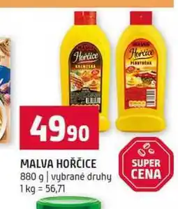 Terno MALVA HOŘČICE 880 g vybrané druhy nabídka