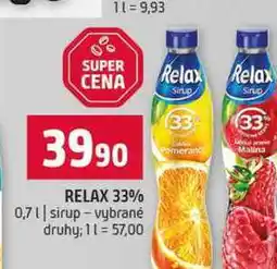 Terno RELAX 33% 0,7l sirup vybrané druhy nabídka
