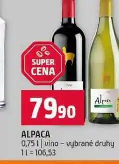 Terno ALPACA Alp 0,75l víno vybrané druhy nabídka