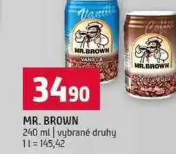Terno MR. BROWN 240 ml vybrané druhy nabídka