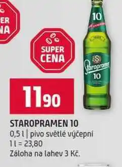 Terno STAROPRAMEN 10 0,5l pivo světlé výčepní nabídka