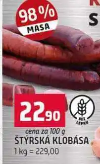 Terno ŠTÝRSKÁ KLOBÁSA nabídka