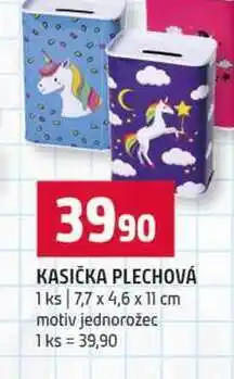 Terno KASIČKA PLECHOVÁ 1 ks 7,7 x 4,6 x 11 cm motiv jednorožec nabídka
