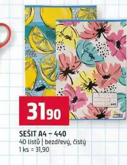 Terno SEŠIT A4 - 440 40 listů bezdřevý, čistý nabídka
