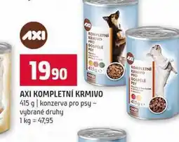 Terno AXI KOMPLETNÍ KRMIVO 415 g konzerva pro psy vybrané druhy nabídka