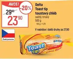 Globus Delta Toast tip toustový chléb nabídka
