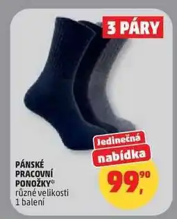 Penny Market PÁNSKÉ PRACOVNÍ PONOŽKY nabídka