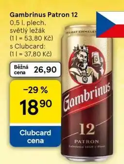 Tesco Gambrinus Patron 12 nabídka