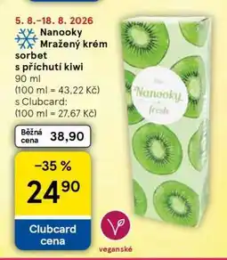 Tesco Nanooky Mražený krém sorbet s příchutí kiwi nabídka